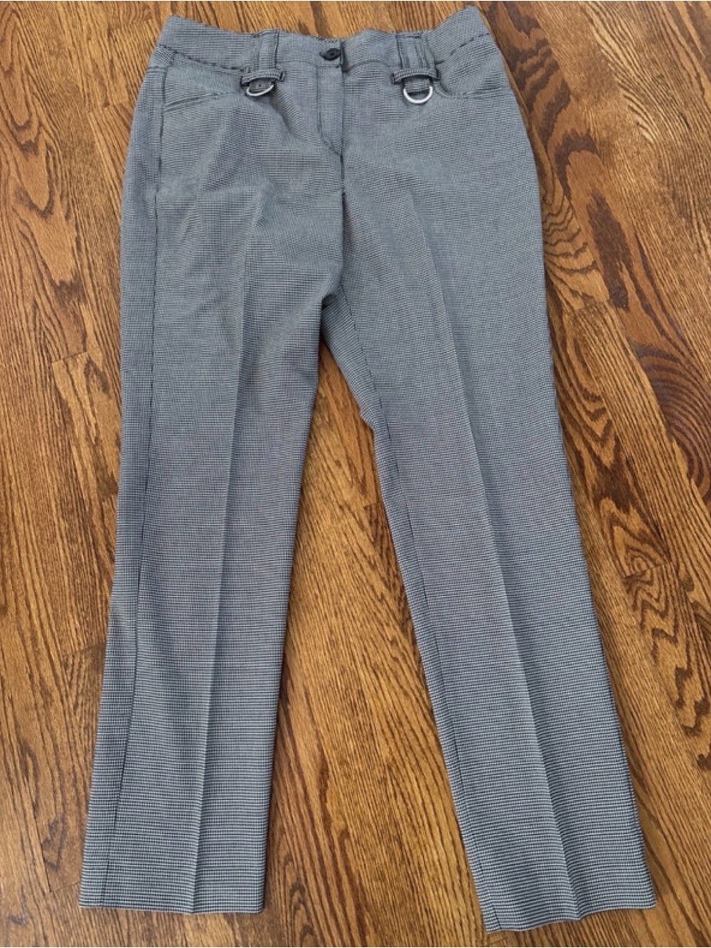Larry Levine Stretch Casual Office Pants sz 10 houndstooth